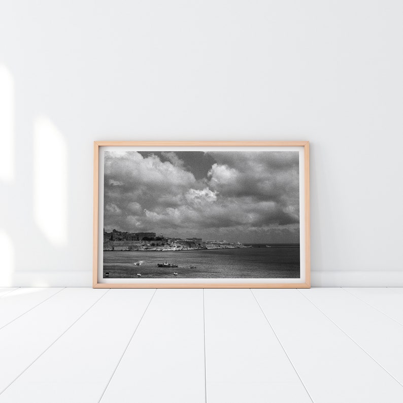 View of Valletta Grand Harbour Malta Mediterranean Sea Film Photography Print