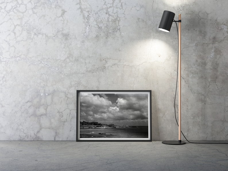View of Valletta Grand Harbour Malta Mediterranean Sea Film Photography Print