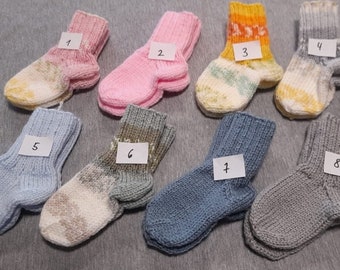 Hand-knitted children's socks size 17/18