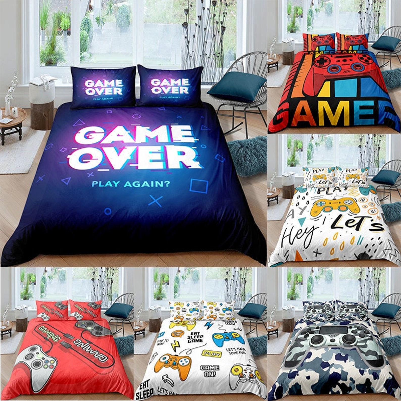 Video games bed sheets blanket bed sheets set new christams Etsy