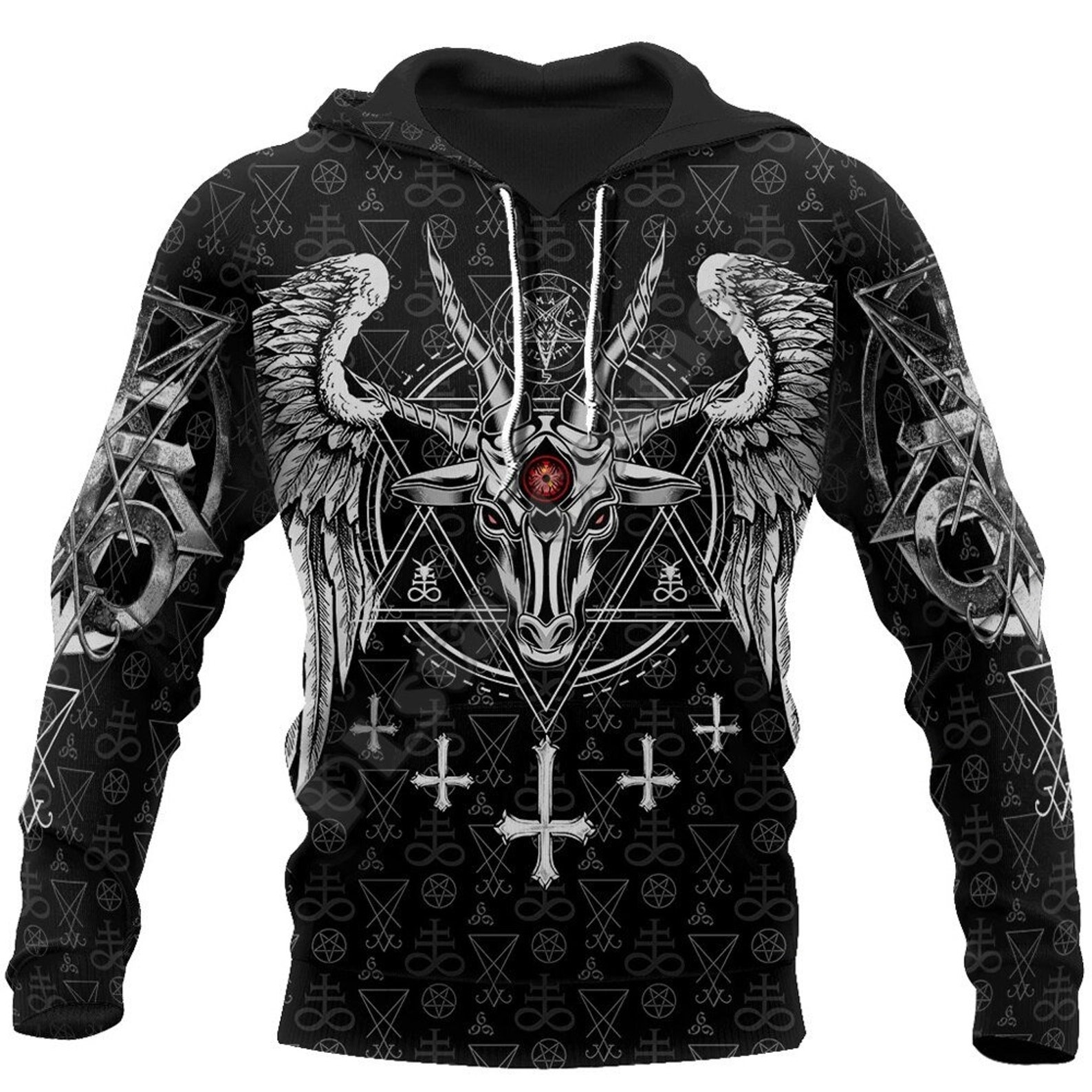 Demonic devil hoodie hooded unisexx cloth sumemr winter hoodie Etsy