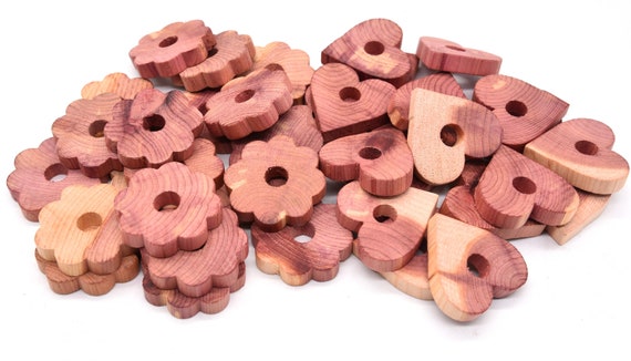 100 Pack Cedar Wood Rings Moth For Clothes,Aromatic Cedar Blocks