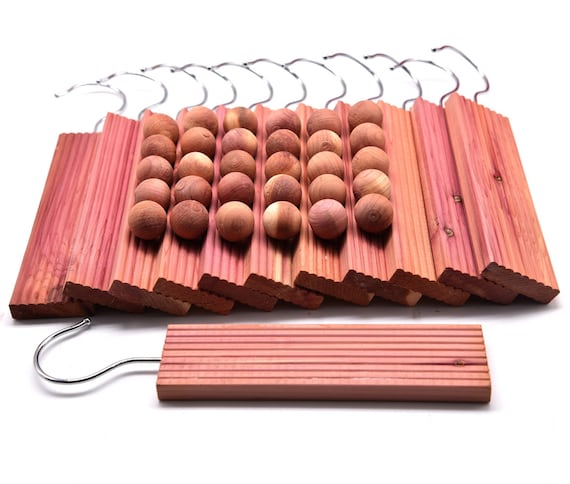 12 Pack Aromatic Cedar Hangups for Clothes Storage Hanging Planks