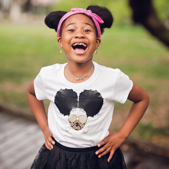 Kids Afro Puff Shirt Black Black Girl Magic Shirt Gift - Etsy UK