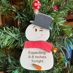 Adult Humor Snowman Christmas Ornament, Expecting 6-8 Inches, Funny Ornament Exchange Gift