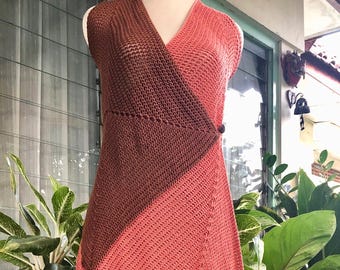 Pattern Assymetra Crochet Wrap Dress