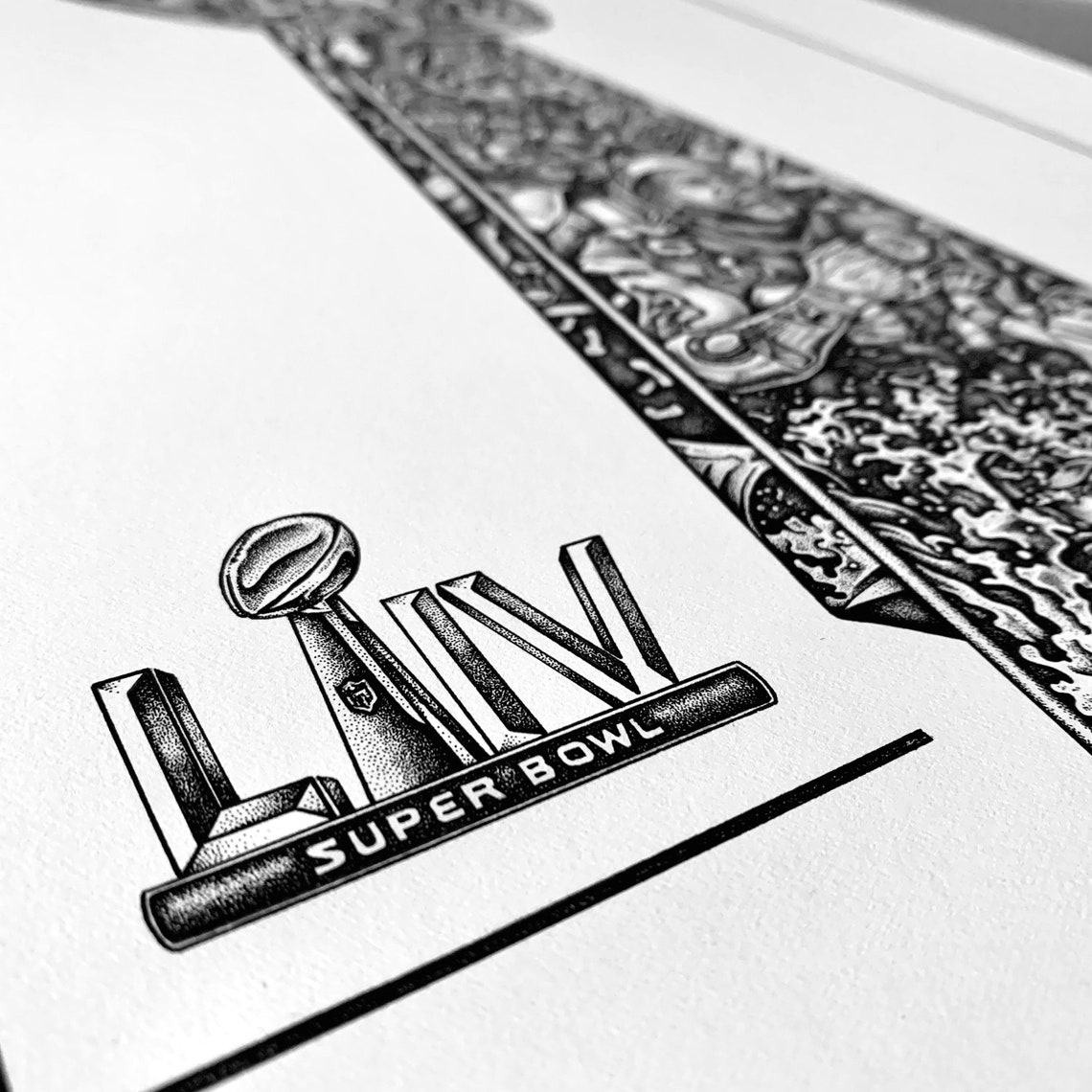 Chiefs Super Bowl LIV Drawing Etsy