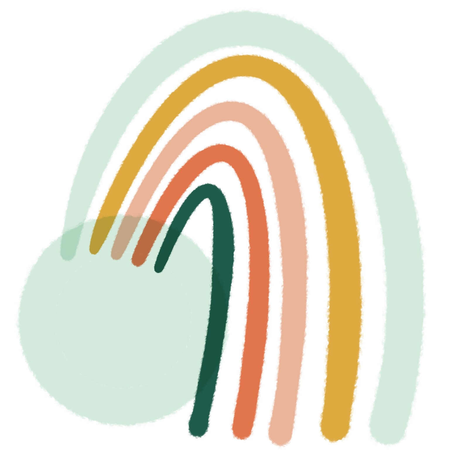 Muted Rainbow Printable Wall Art Digital Download - Etsy