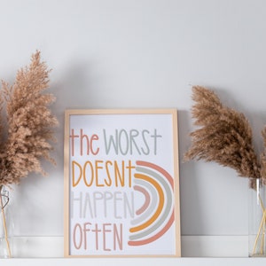 The Worst Doesn't Happen Often, Sofortiger digitaler Download, druckbare Wandkunst