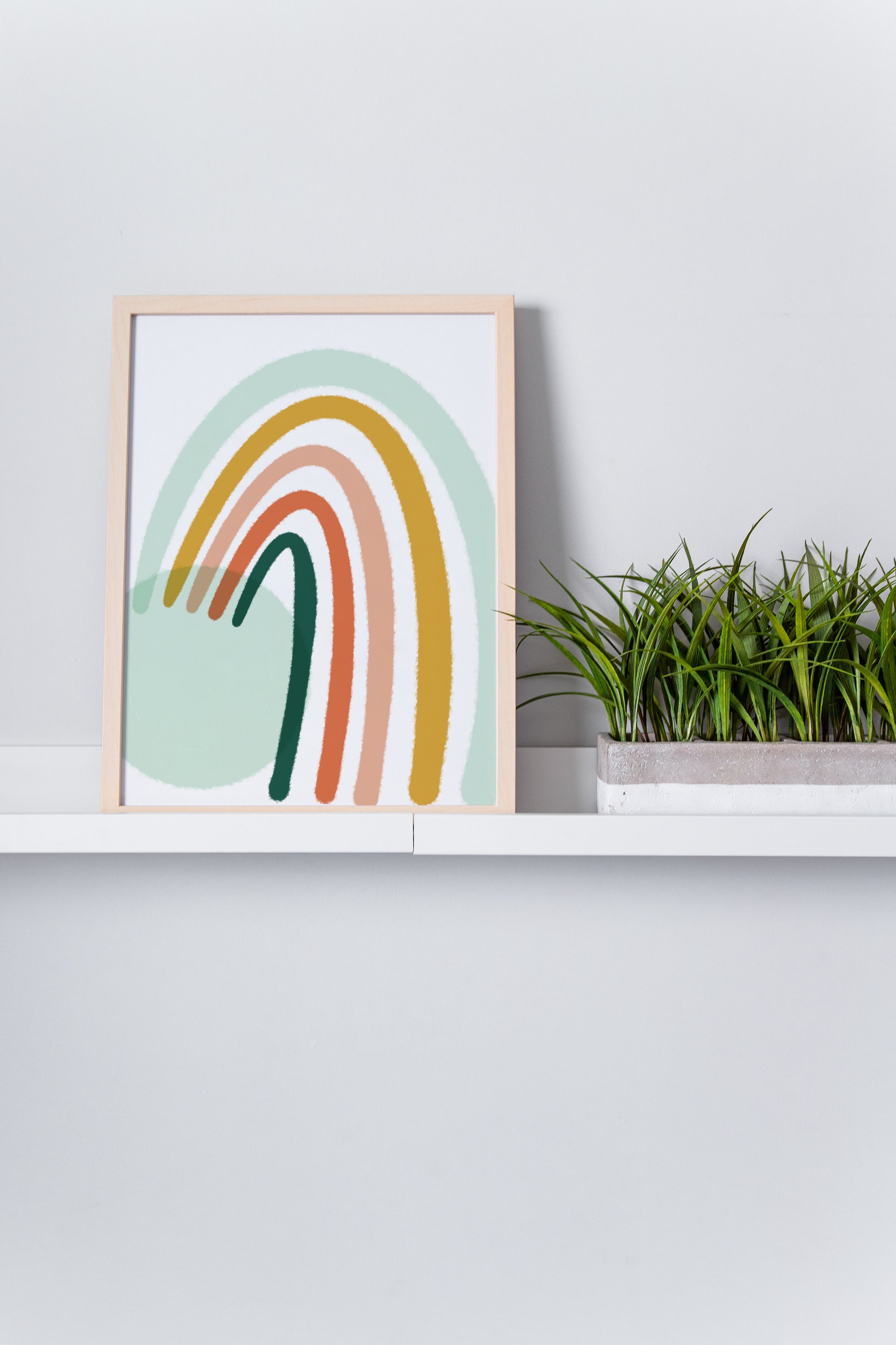 Muted Rainbow Printable Wall Art Digital Download - Etsy