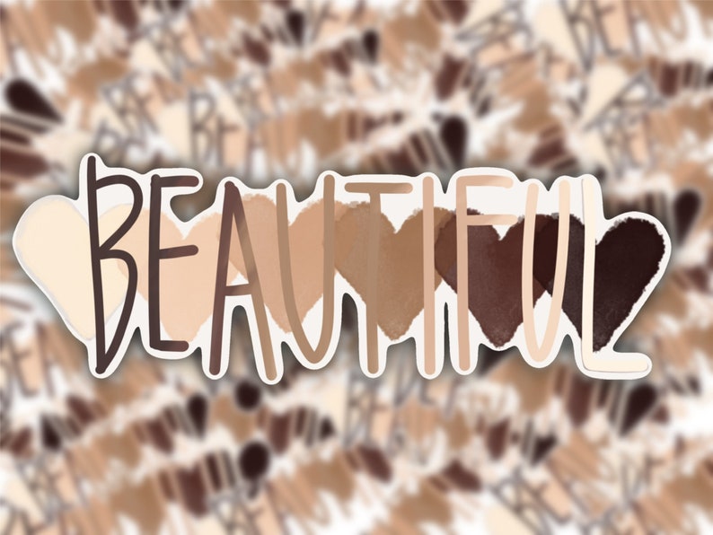 Laptop Decal Beautiful 3 x 1.12 Vinyl Sticker Water Bottle Sticker