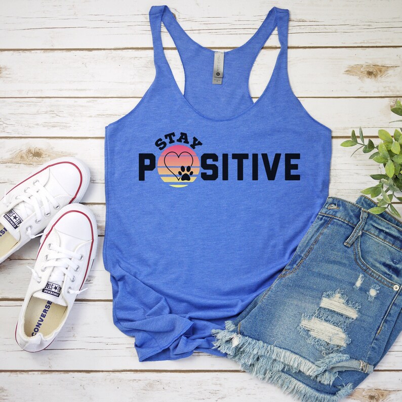 Workout Clothes Fitness Shirt Workout Shirt Women Workout Tanks For Women Racerback Gym Tank Stay Positive Workout Shirts Workout Tank