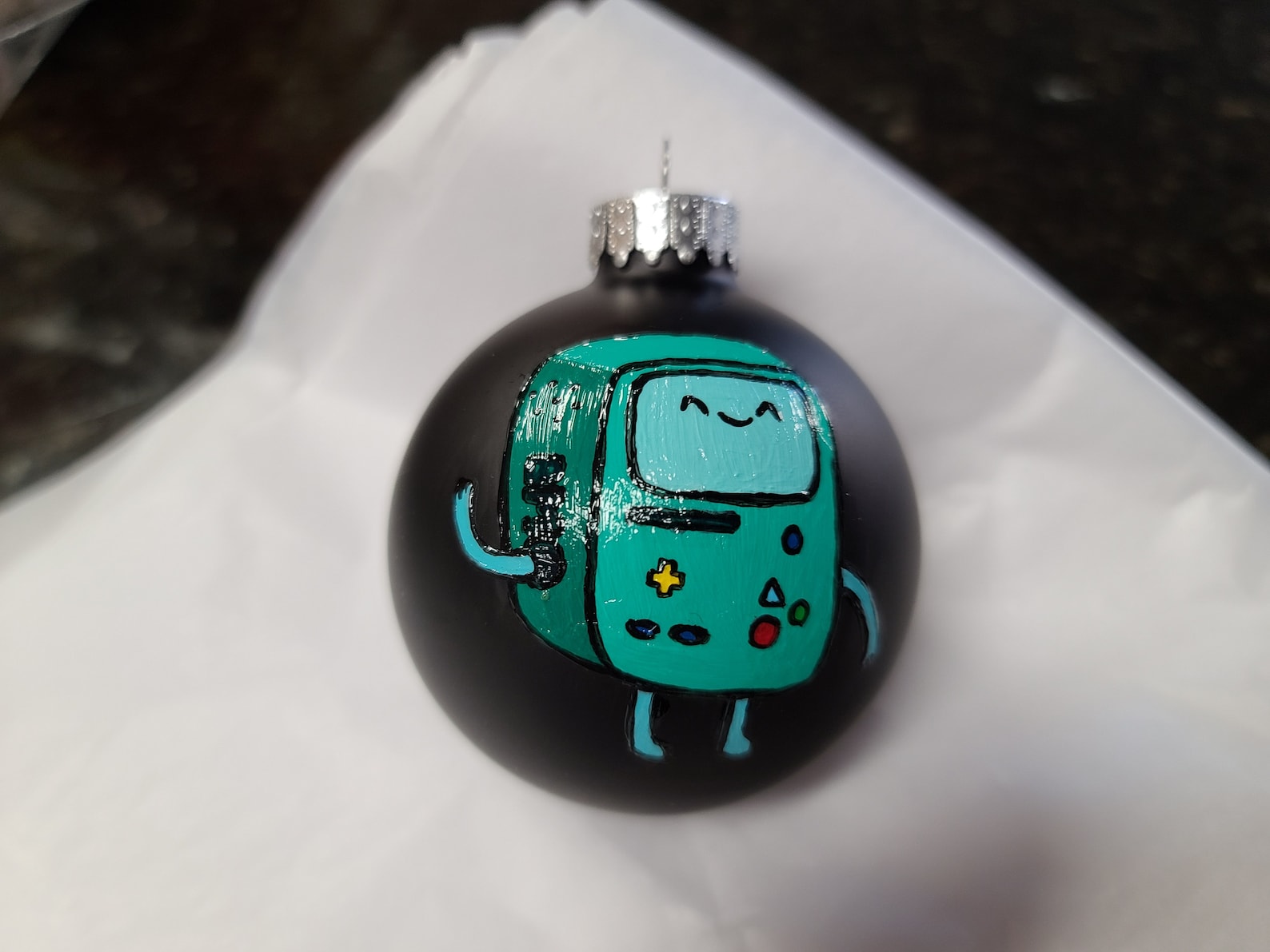 Adventure Time BMO Hand Painted Christmas Holiday Classic Etsy