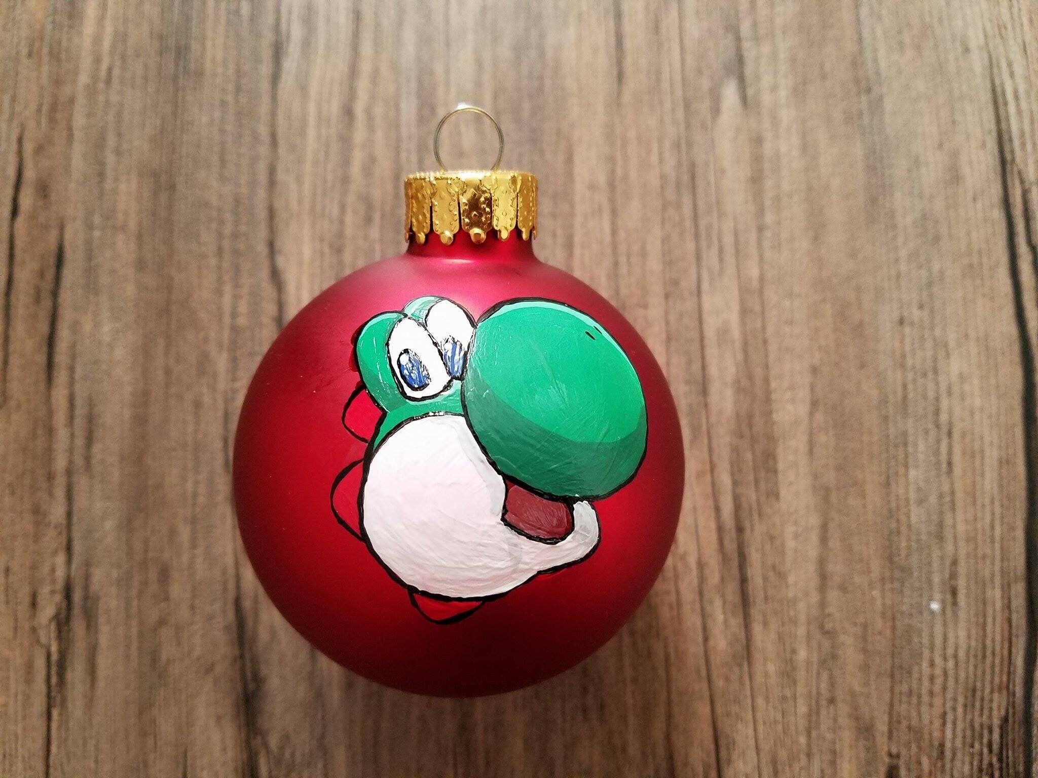 Yoshi Hand Painted Custom Christmas Ornament Bulb Etsy