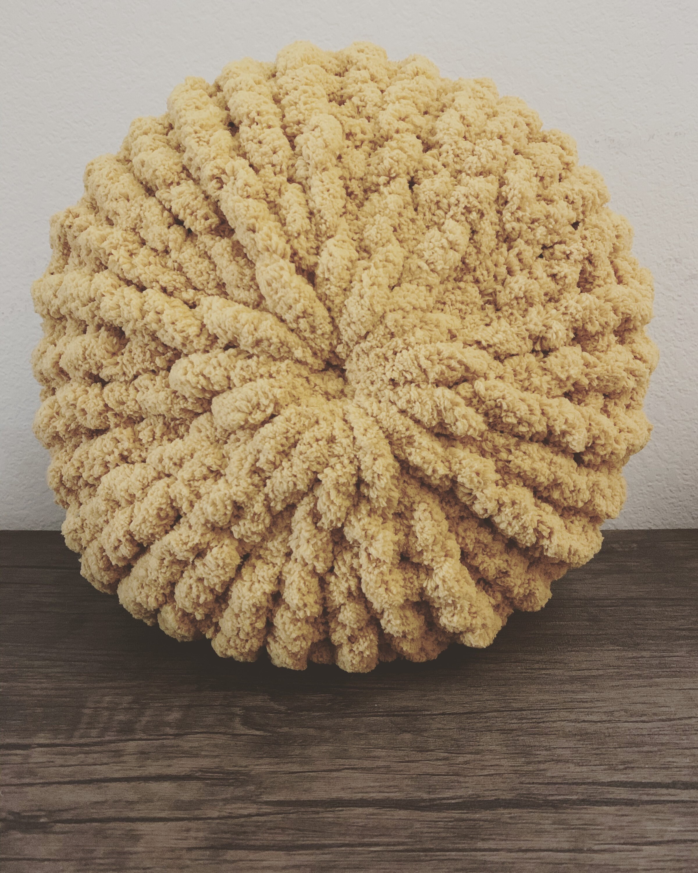 Hand knit pillow knitted round pillow knitted pillow boho Etsy