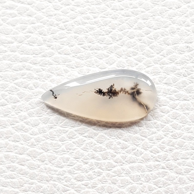32x14x4 mm Shape Teardrop Caret 15.10 Size Designer Dendrite Natural Opal Cabochon Dendrite Opal Gemstone for Jewelry Making,