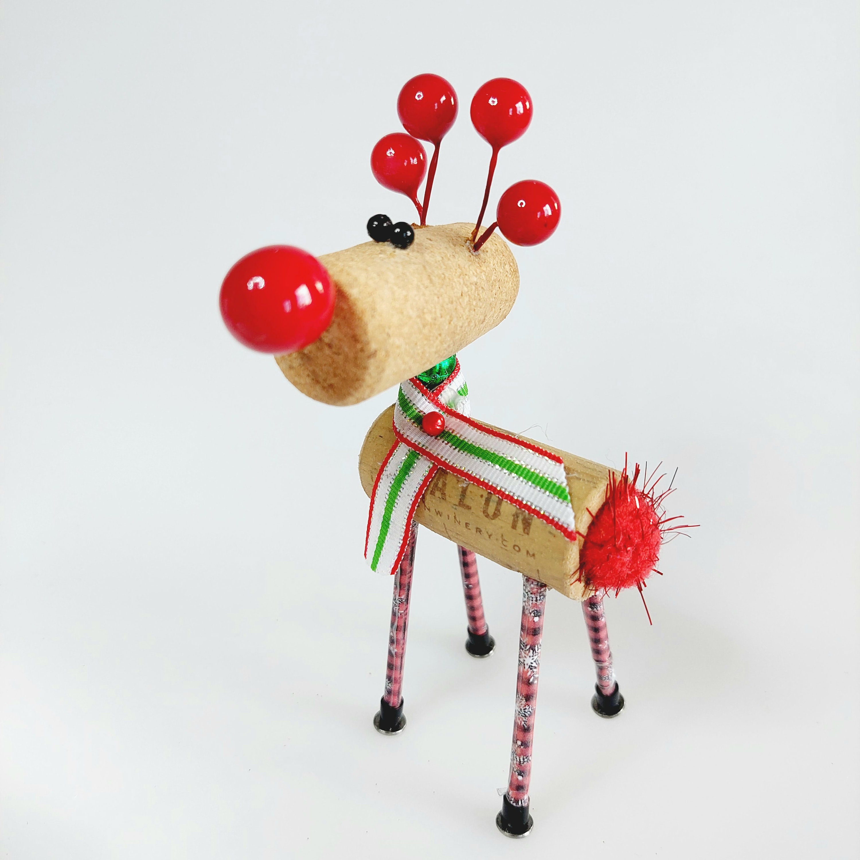 Reindeer Wine Cork Ornament, Reindeer Decor Decor, Holiday Table Marker