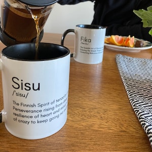 Finnish Sisu Mug - Coffee Mug, Finnish Sisu, Sisu Mug, Nordic Mug, Scandinavian, Strong, Finland Mug
