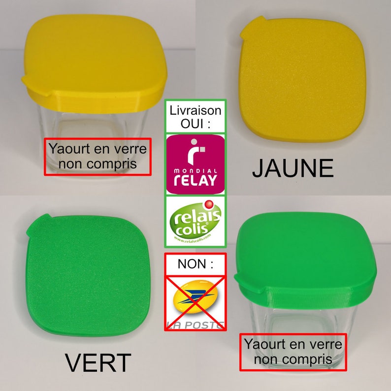 lot de 1 à 24 Couvercles Pour Yaourt Multidélices SEB, couleur au choix livraison par Point Relais image 5