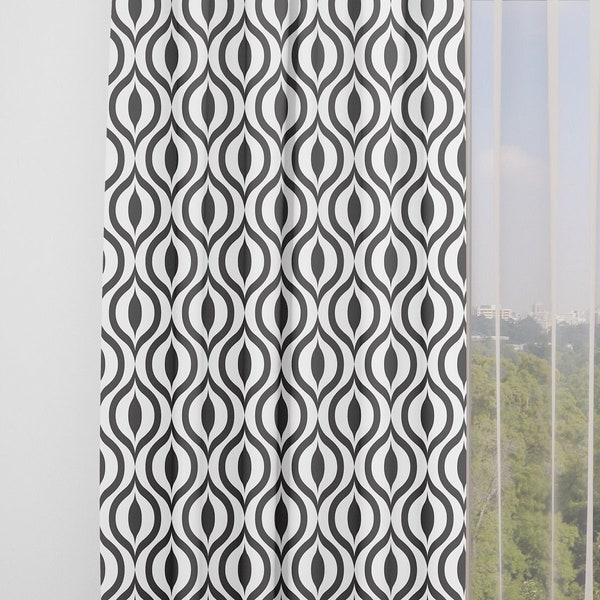 Mid Century Drapes - Etsy