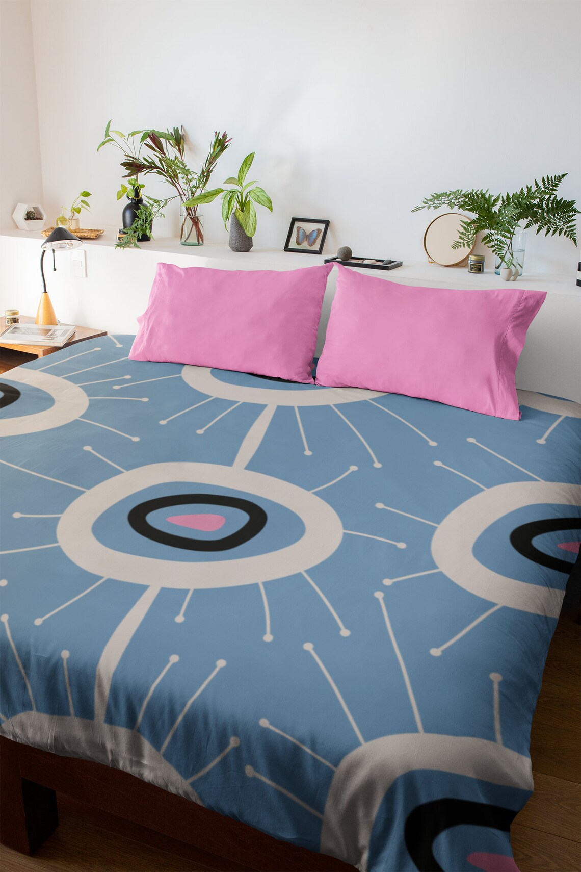 Mid Century Modern Duvet Cover King Queen Microfiber Duvet Etsy