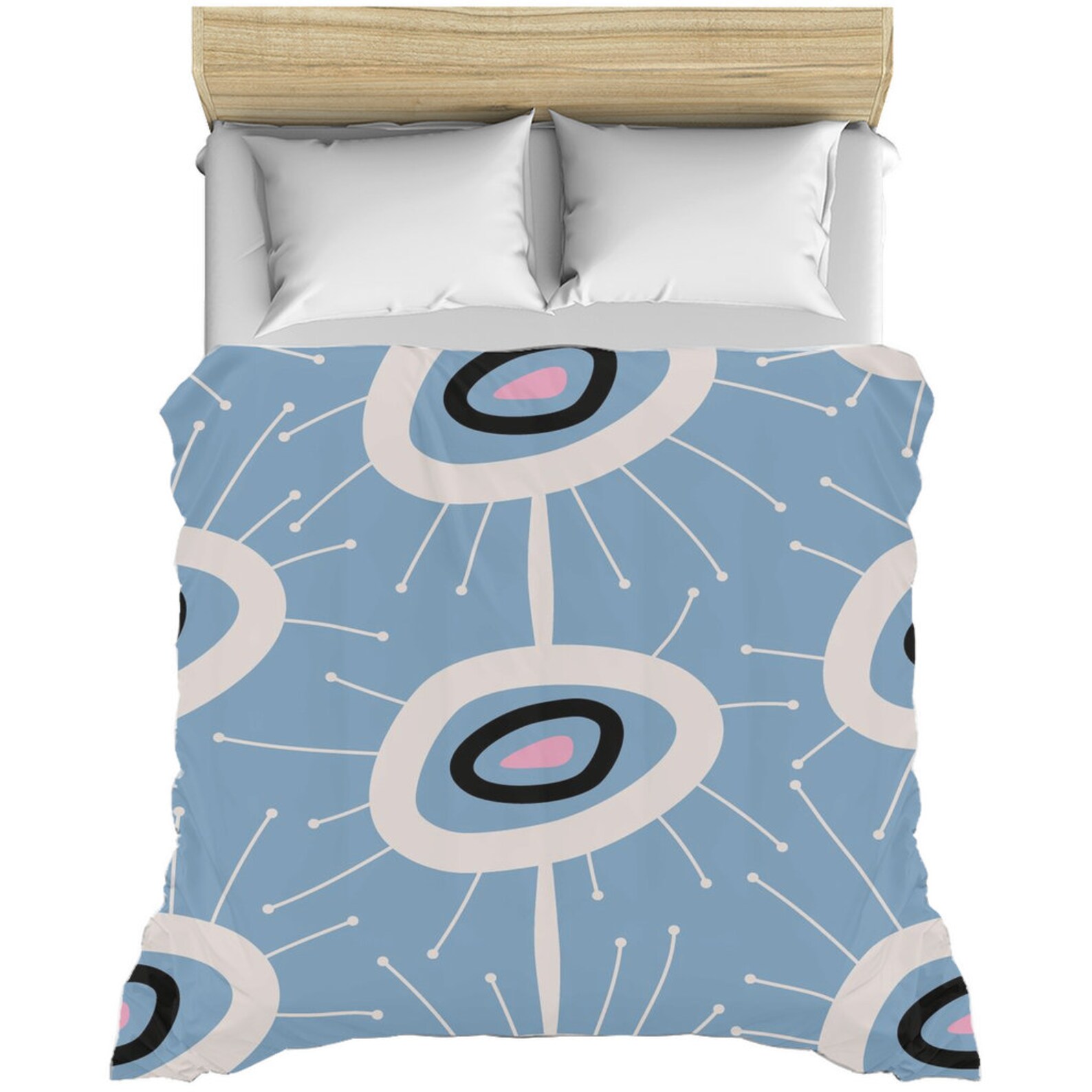 Mid Century Modern Duvet Cover King Queen Microfiber Duvet Etsy