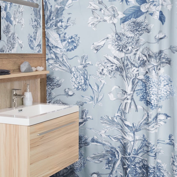 Toile Shower Curtain Etsy