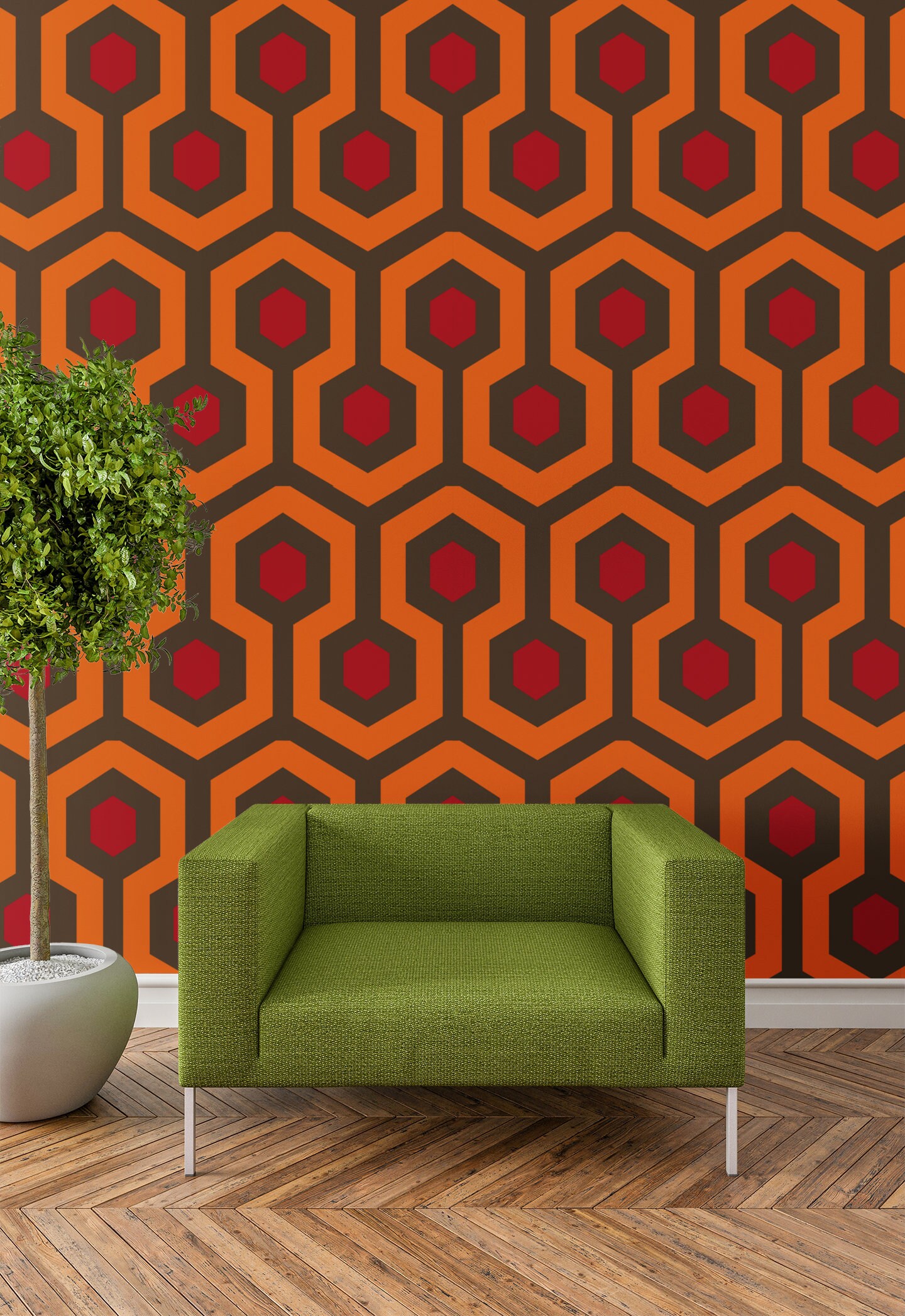 Peel and Stick Wallpaper Retro 70’s Reusable Temporary - Etsy
