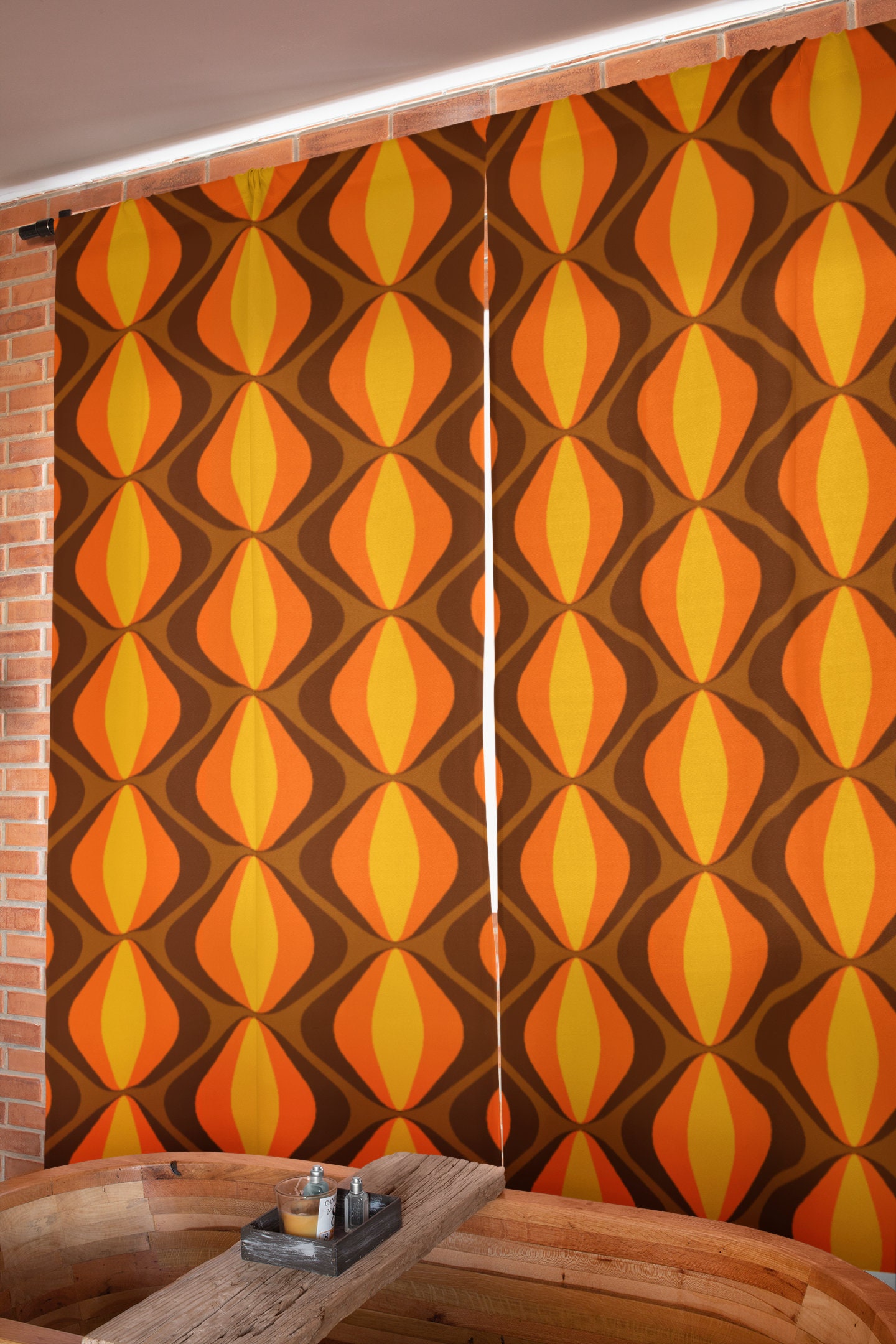 70's Curtains Retro Mid Century Modern Curtains Curtains Etsy