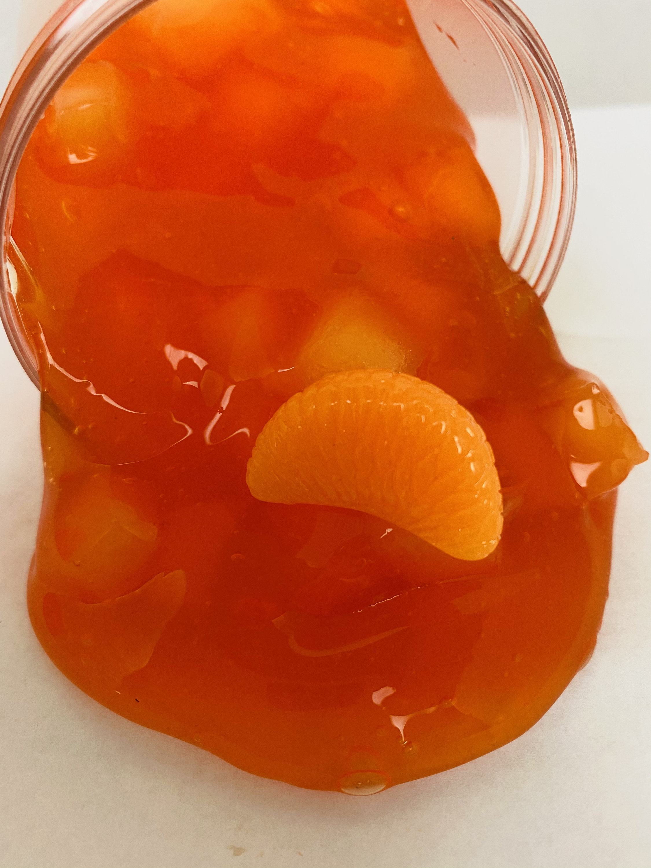 Orange Jelly Cube Slime / Orange Charm Slime / Orange Sensed Etsy