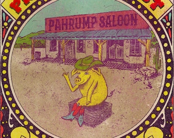 Piggy Stardust Americana Country Vintage Music Poster