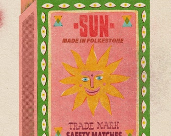 Matchbox Sun Print: Folkestone Series Wall Art