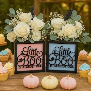 Centre de table Little Boo pour baby shower d&#39;Halloween