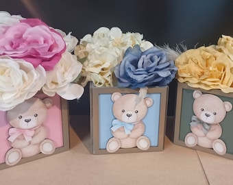 Teddy Bear/Can Bearly Wait/Boho Baby Shower/ Birthday/ Gender Reveal Centerpiece/ Decoration