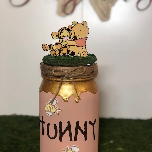 BABY POOH Hunny Pot**Winnie the pooh baby shower, Gender reveal, 1st Birthday Table Decoration centerpiece.