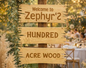 Personalized Wood Engrave Classic Winnie the Pooh Sign, Baby Shower, Gender reveals, 1st Birthday Party