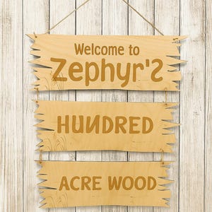 Personalized Wood Engrave Classic Winnie the Pooh Sign, Baby Shower, Gender reveals, 1st Birthday Party