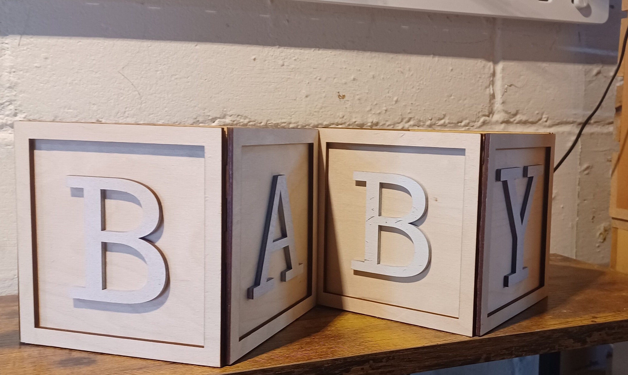 Natural Wood Baby Blocks. Baby Shower/gender Reveal/birthday Party