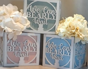 NEW! WE Can Bearly Wait Baby Shower, Gender Reveal Centerpieces for Party Decoration