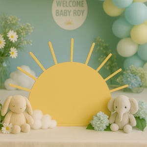 Sun Theme Centerpiece Sign: Babyparty-Geburtstagsfeier Dekor Bild 5