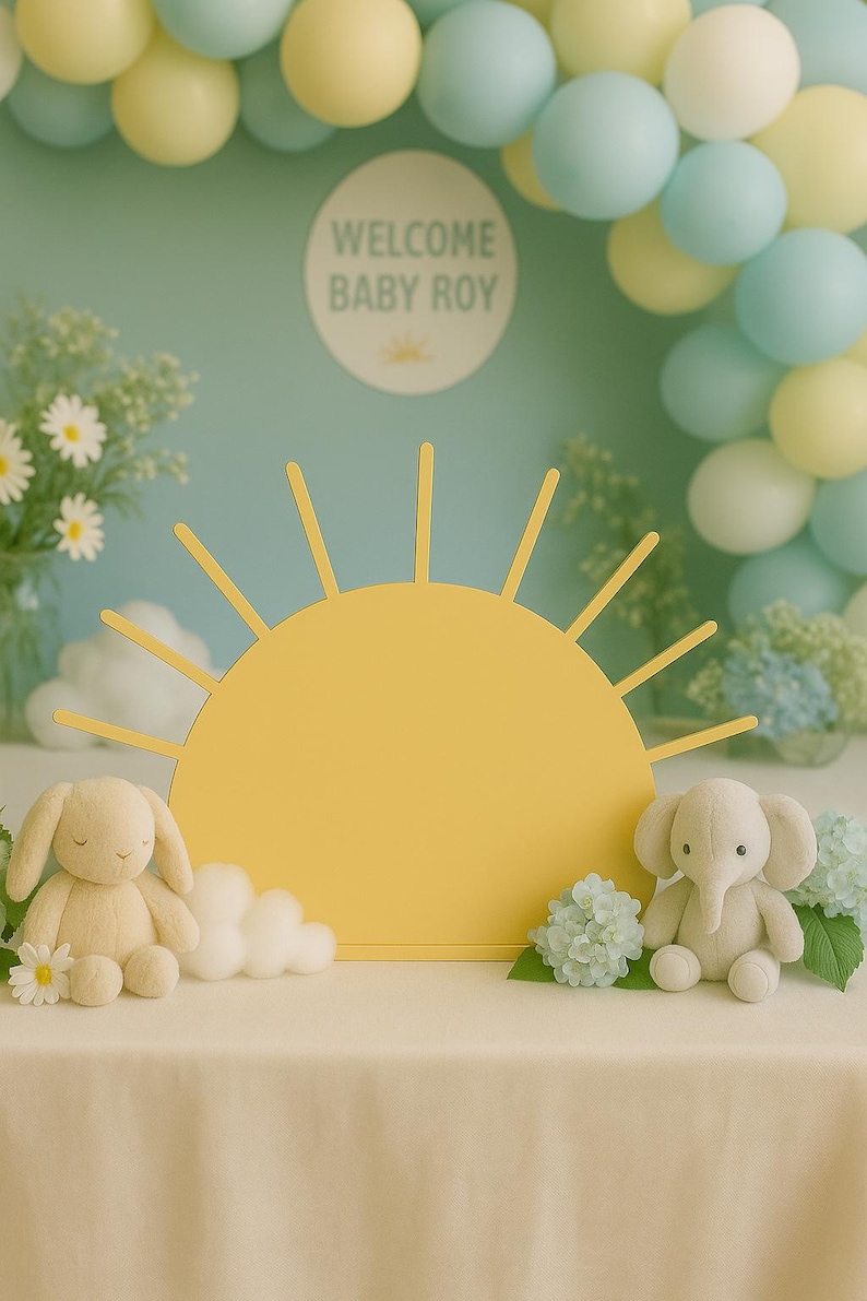 Sun Theme Centerpiece Sign: Babyparty-Geburtstagsfeier Dekor Bild 5