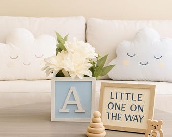 Baby Block Centerpiece: 4x4, Party Decor, Baby Shower