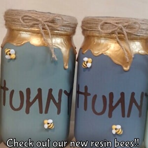 Quart Size Winnie the Pooh Hunny Jar Vases.  VASES ONLY! Perfect centerpieces for baby showers, birthday parties