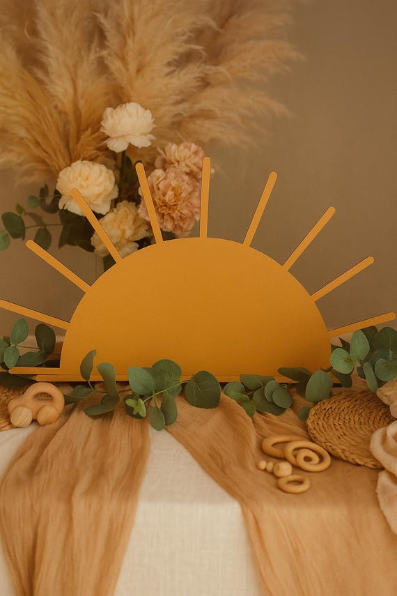 Sun Theme Centerpiece Sign: Baby Shower Birthday Party Decor