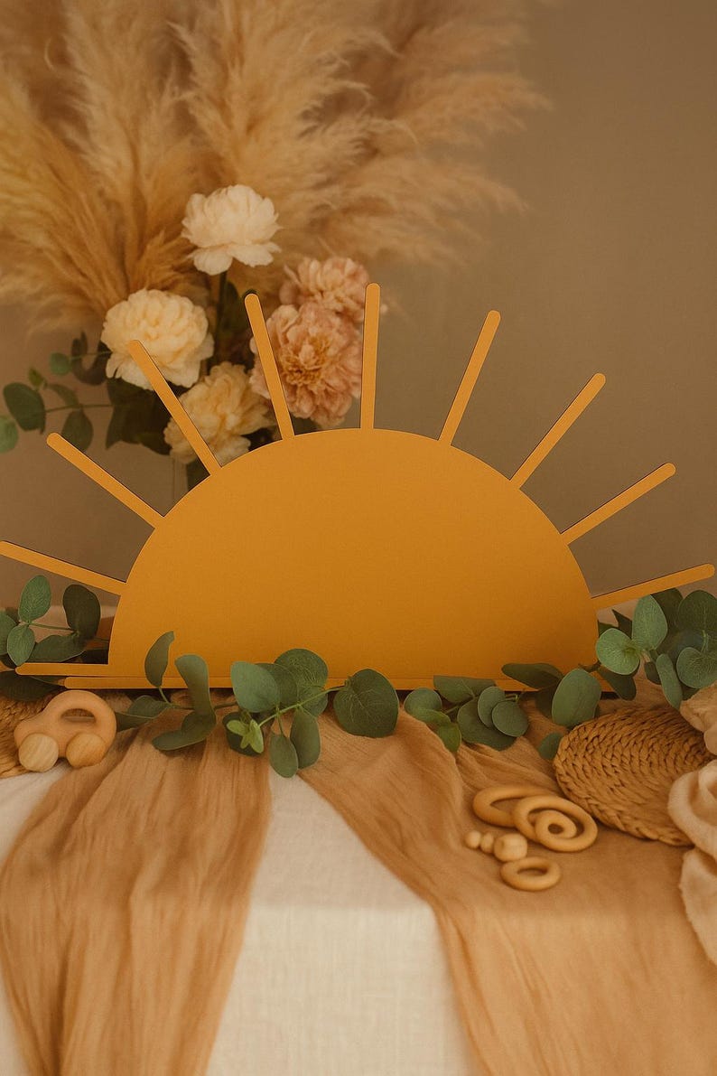 Sun Theme Centerpiece Sign: Babyparty-Geburtstagsfeier Dekor Bild 3