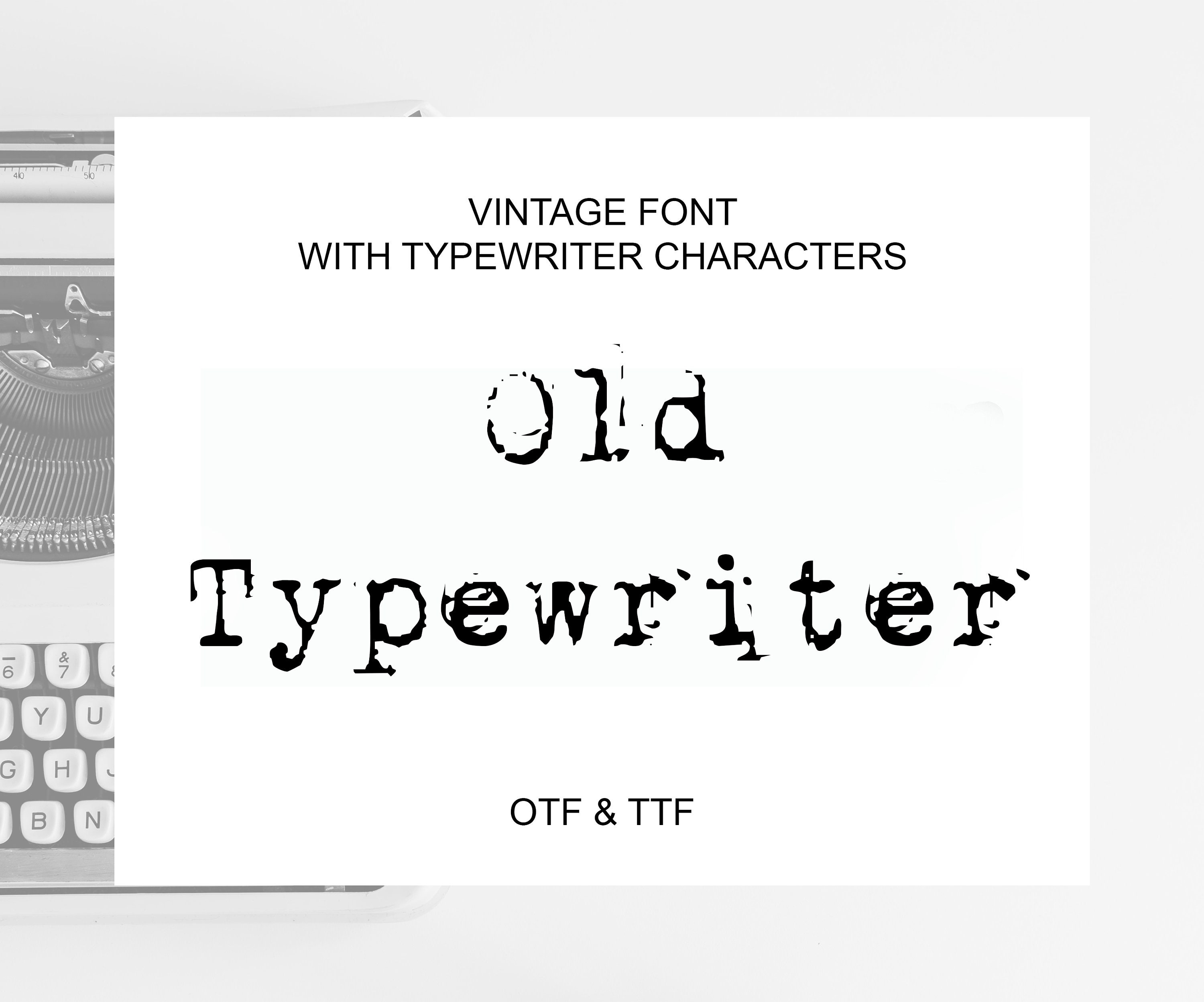 Old Typewriter Font Cricut Fonts Vintage Fonts Retro Font Etsy