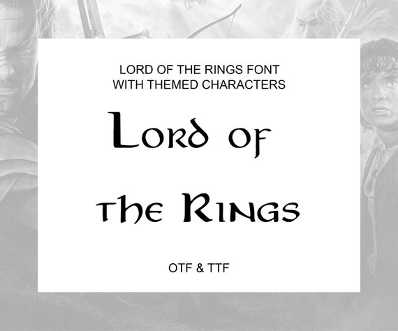 Lord of the Rings Font Cricut Fonts Lord of the Rings | Etsy