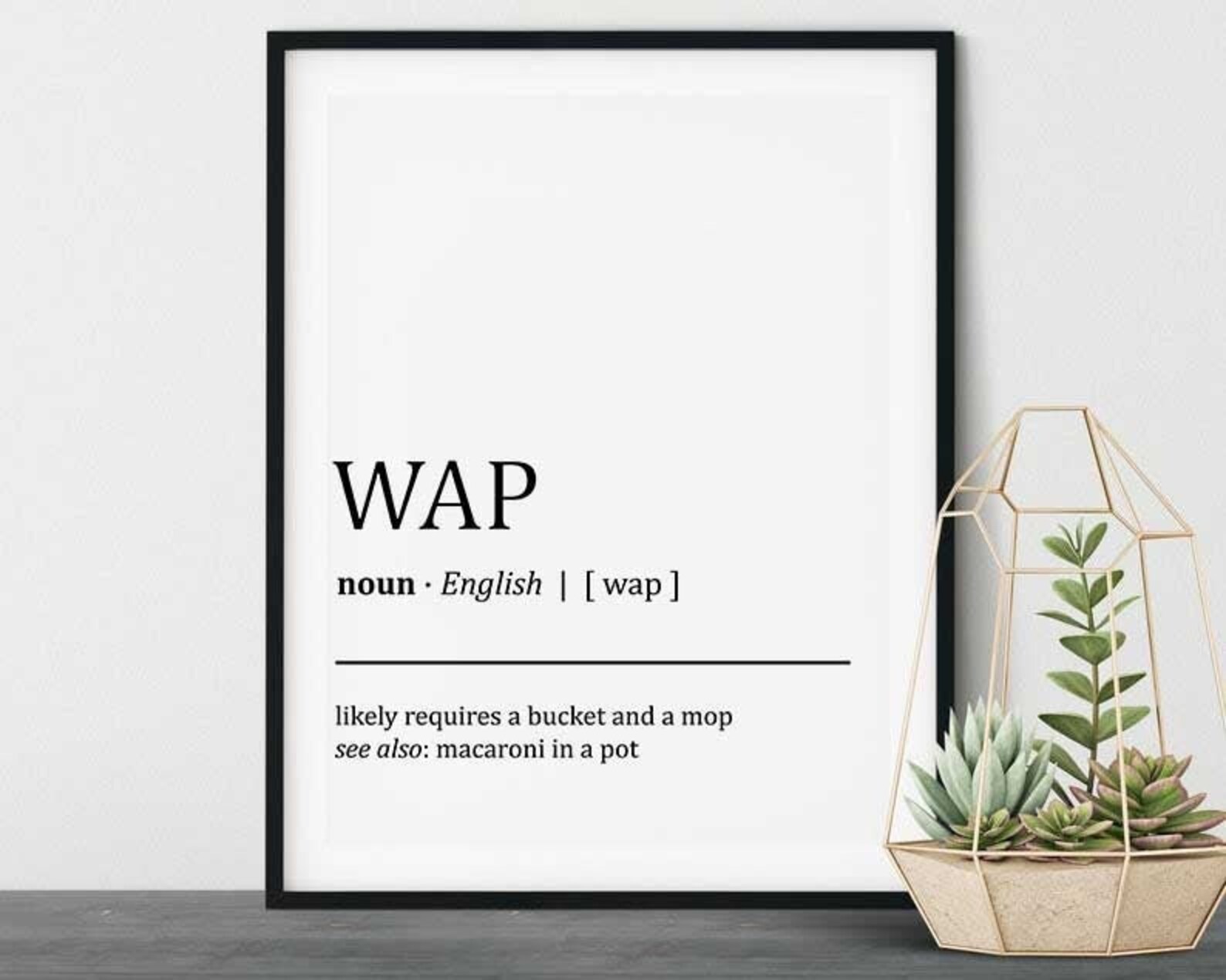 Wap Definition Print Printable Wall Art Dorm Room Gift Etsy