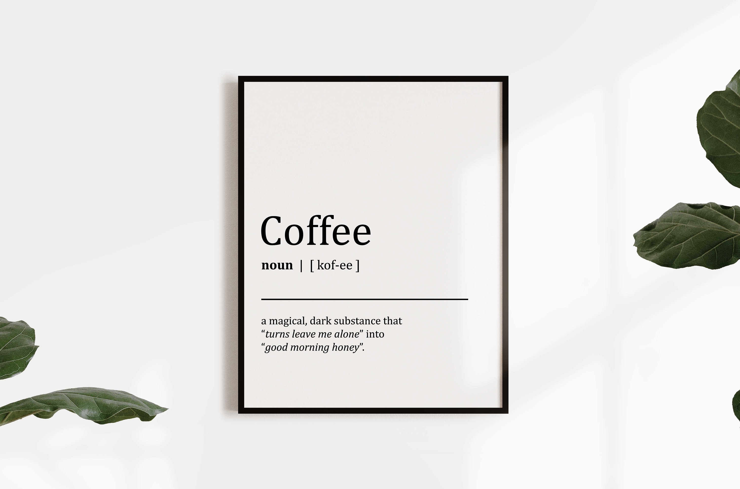 Coffee Definition Printable Wall Art Coffee Dictionary Etsy