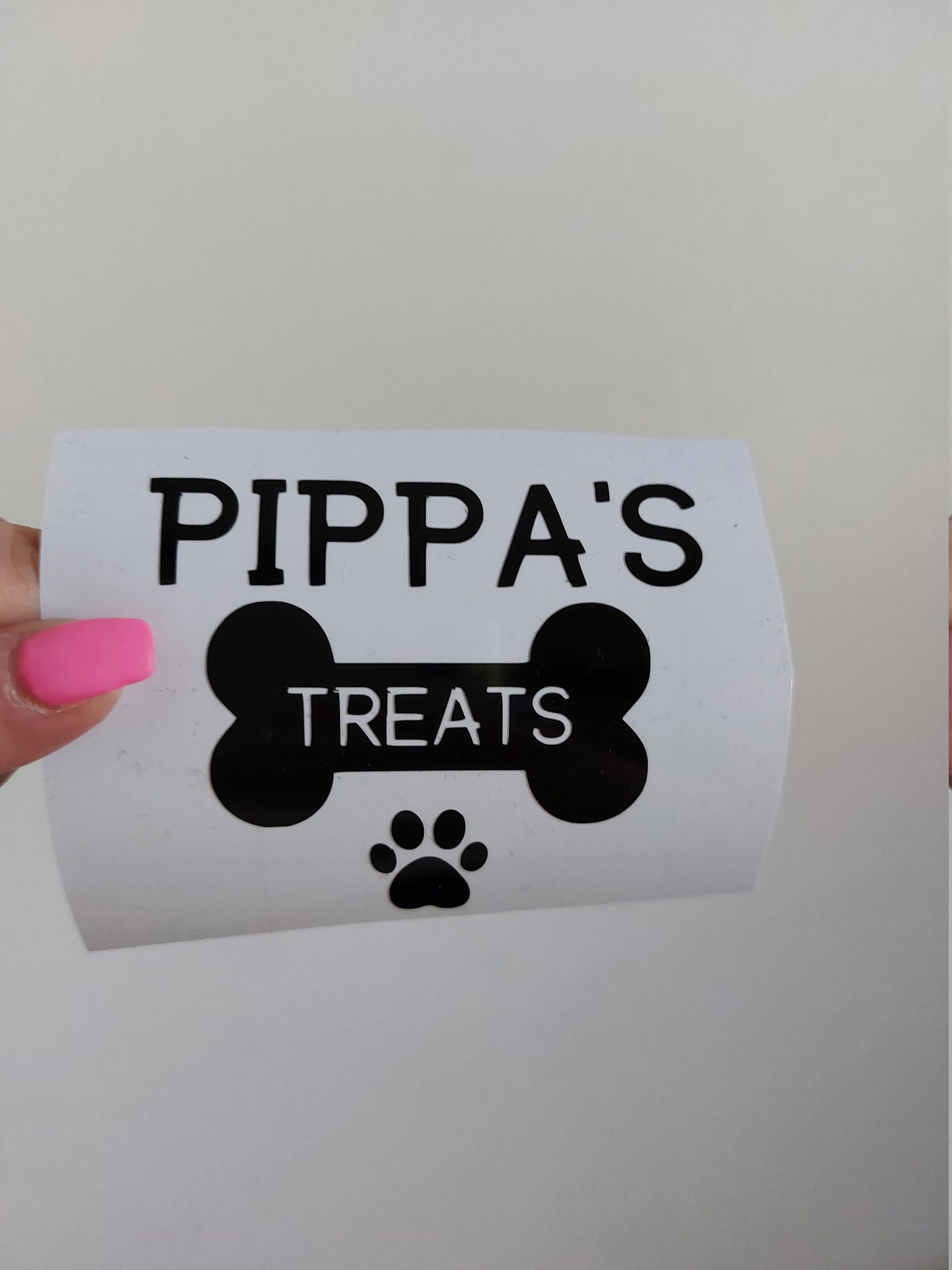 Dog Treat Vinyl Label Etsy